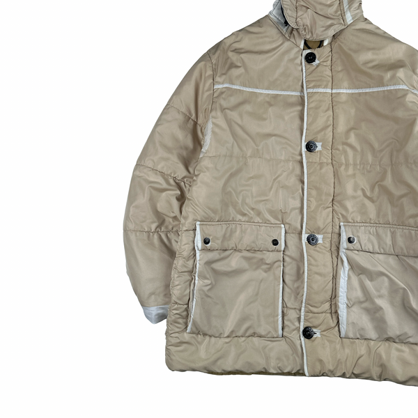 Stone Island 2001 Multi Pocket Cream White Puffer Jacket - XXL