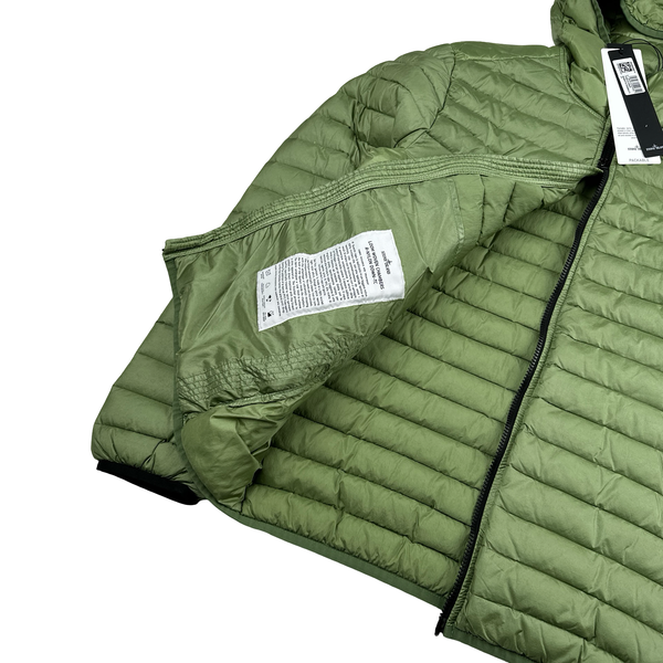 Stone Island 2023 Green Loom Woven Down Puffer Jacket - Medium