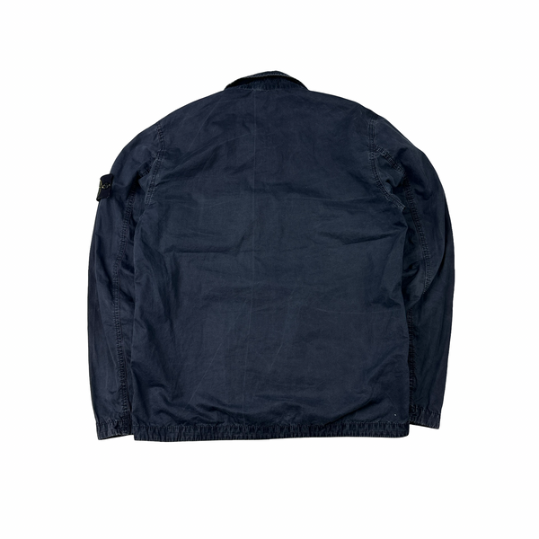 Stone Island 2021 Navy Cotton Overshirt - Small