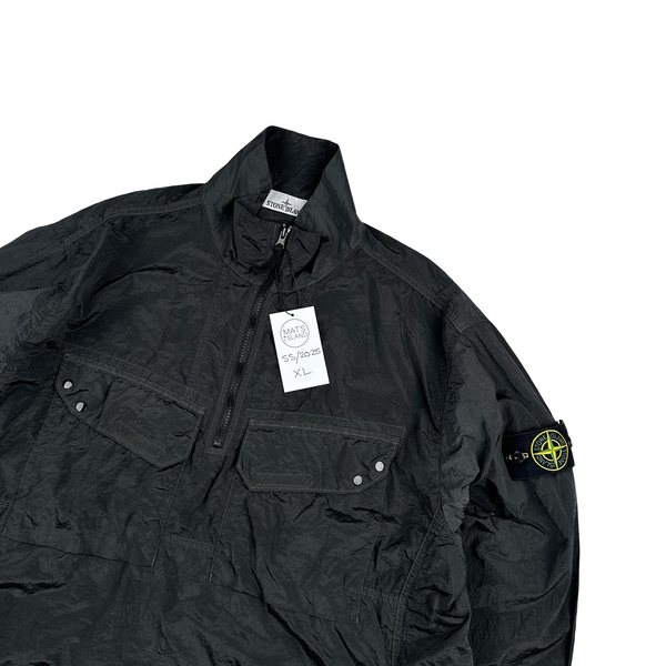 Stone Island 2025 Black Lightweight Multi Pocket Nylon Metal Smock Overshirt - XL