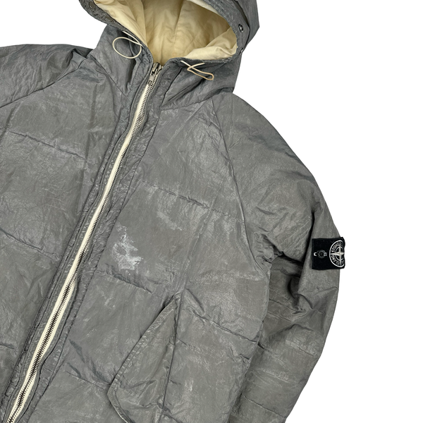 Stone Island AW2000 Hooded Silver Pure Metal Shell - Large