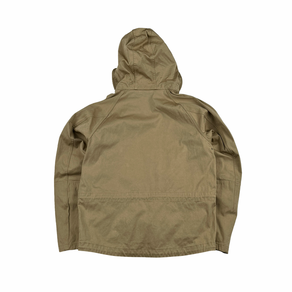 Ten C Beige Short Sniper Hooded Jacket - Medium