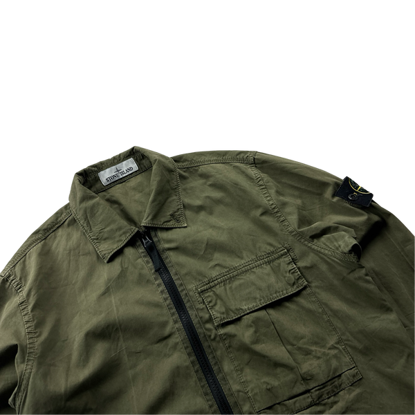 Stone Island 2019 Khaki Green Overshirt - Small