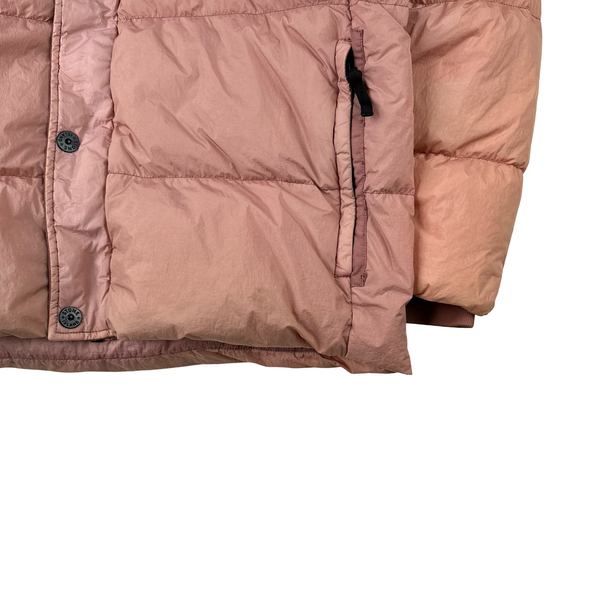 Stone Island 2016 Pink Crinkle Reps Down Puffer Jacket - 3XL