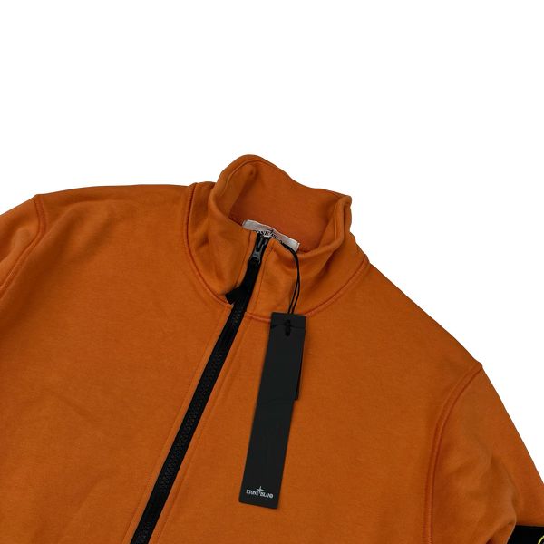 Stone Island 2023 Orange Cotton Zipped Track Jacket - Medium