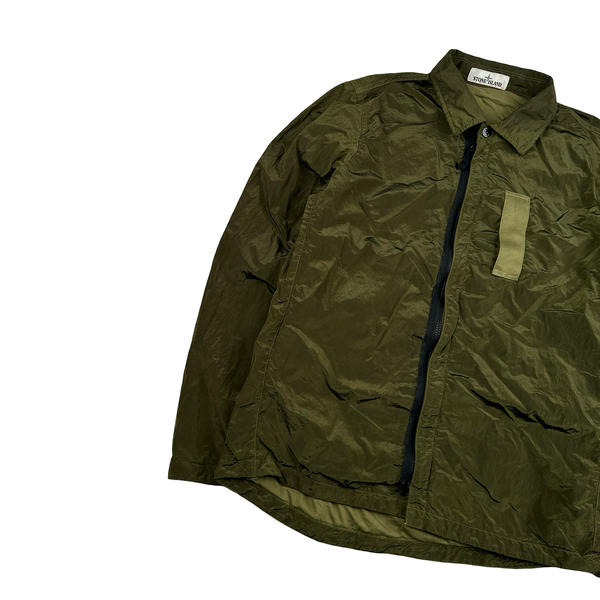 Stone Island 2017 Green Nylon Metal Shimmer Overshirt - Medium