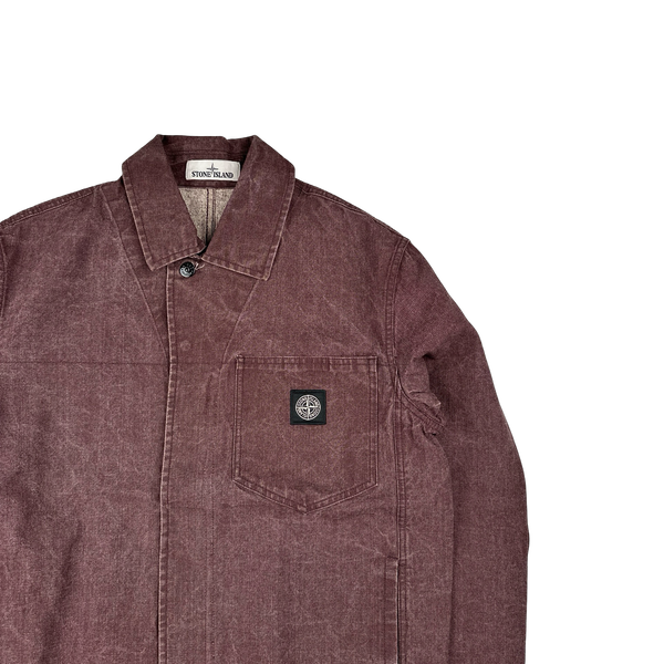 Stone Island 2019 Panama Placcato Denim Jacket - Large
