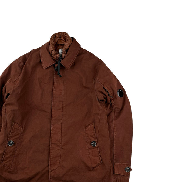CP Company 50 Fili Brown Double Lined Trench Coat - Large