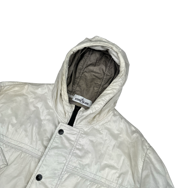 Stone Island 2013 White Micro Rip Stop 7 Den Tyveck Shield Jacket - XXL