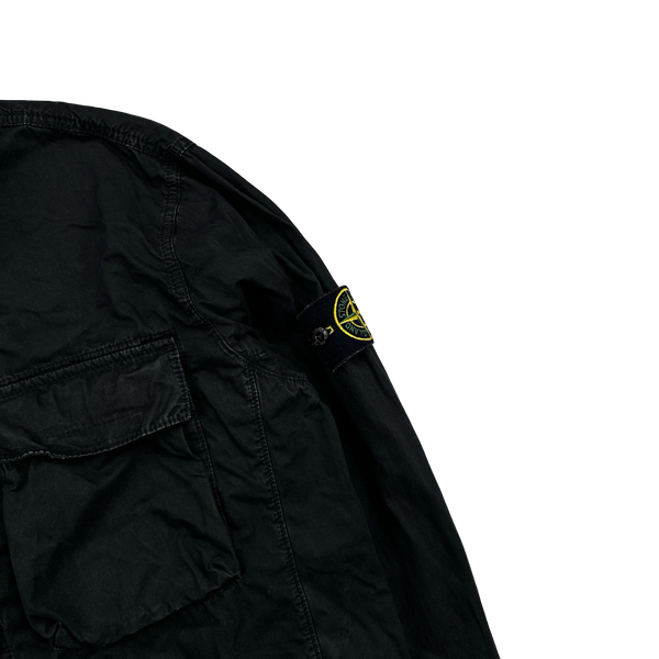 Stone Island 2022 Black Double Pocket Overshirt - Medium