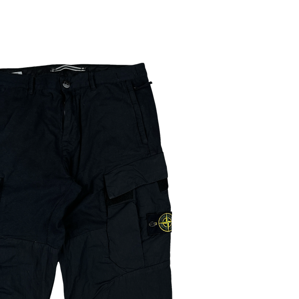 Stone Island 2016 Black Cotton Cargo Trousers - 34"