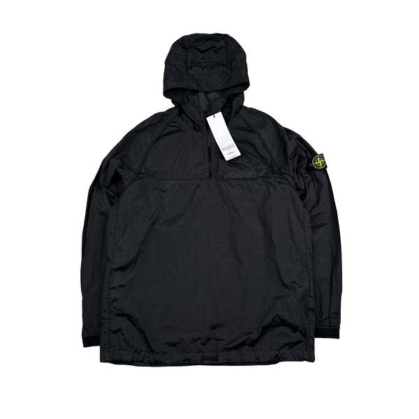 Stone Island 2022 Dark Grey Packable Nylon Metal Econyl Quarter Zip - Large