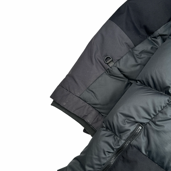 North Face Grey 550 Down Filled Winter Fur Hood Trim Jacket - XL