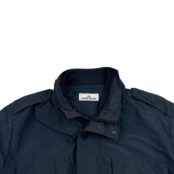 Stone Island 2017 Navy Garment Dyed Micro Reps Field Jacket - XXL