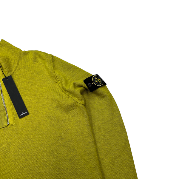 Stone Island Yellow Marl 2016 High Neck Pullover Knit Jumper - Large