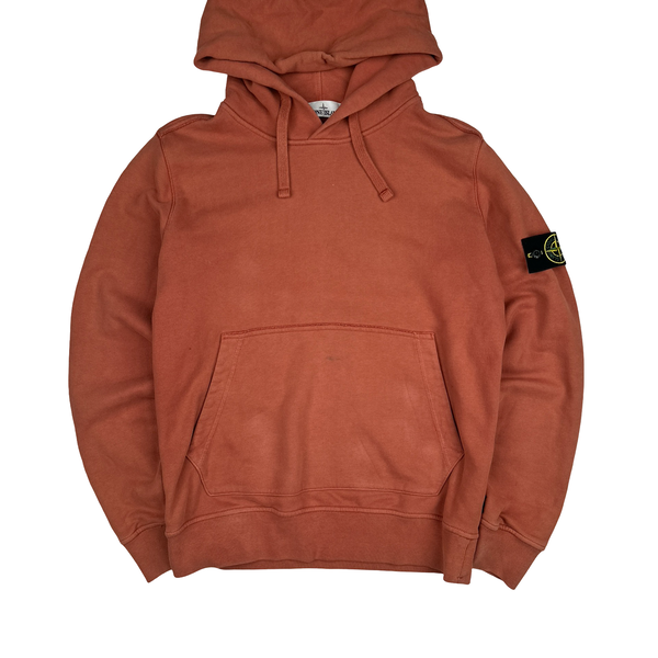 Stone Island Terracotta Cotton Pullover Hoodie - Medium