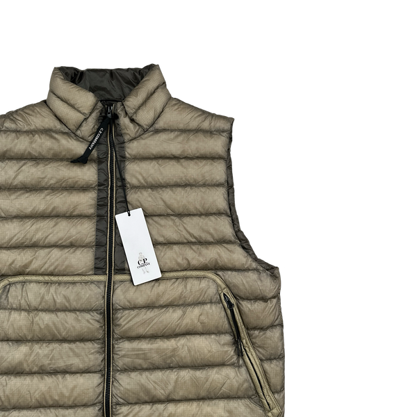 CP Company Tan DD Shell Down Filled Lens Viewer Gilet - Medium