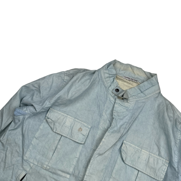 Stone Island 2005 Vintage Blue Lino Flax Jacket - XXL