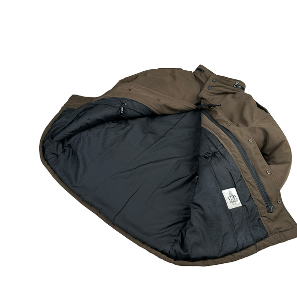 CP Company 1998 Brown Multi Pocket Nylon Blend Jacket - Large