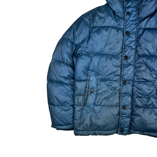 Stone Island Blue Garment Dyed Puffer Jacket - XL