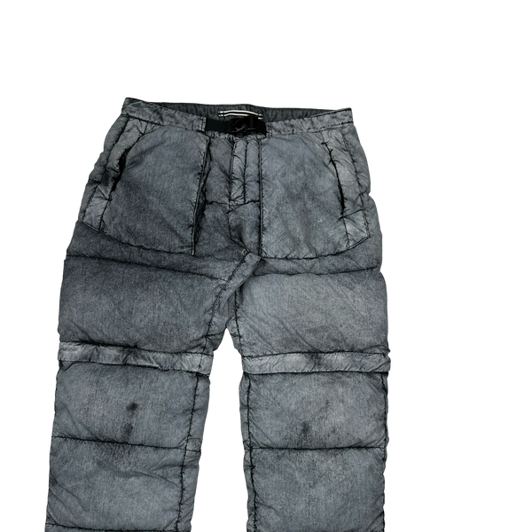 Stone Island 2017 Grey Tela Nylon Down Dust Colour 2 in 1 Trousers - Large