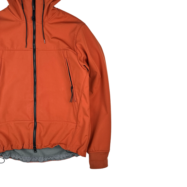 CP Company Orange Soft Shell Goggle Hooded Zipped Jacket - XXL