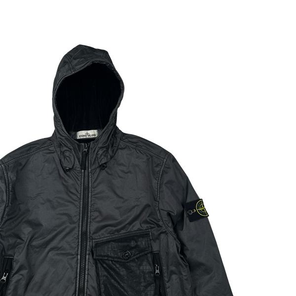 Stone Island 2020 Black Lamy Flock Jacket - Large
