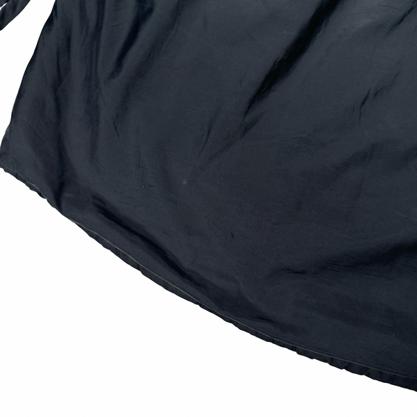 Stone Island 2000 Black Vintage Fleece Lined Nylon Jacket - Medium