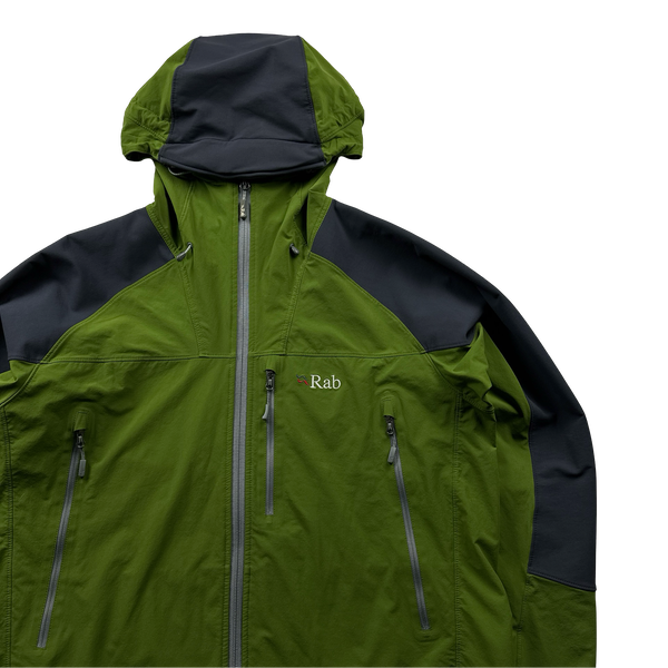RAB Green Zipped Waterproof Soft Shell Jacket - XL