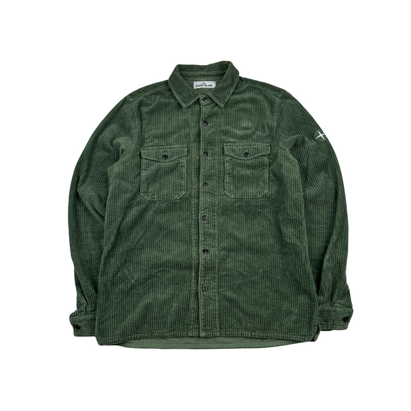 Stone Island AW2020 Green Jumbo Cord Shirt - Medium