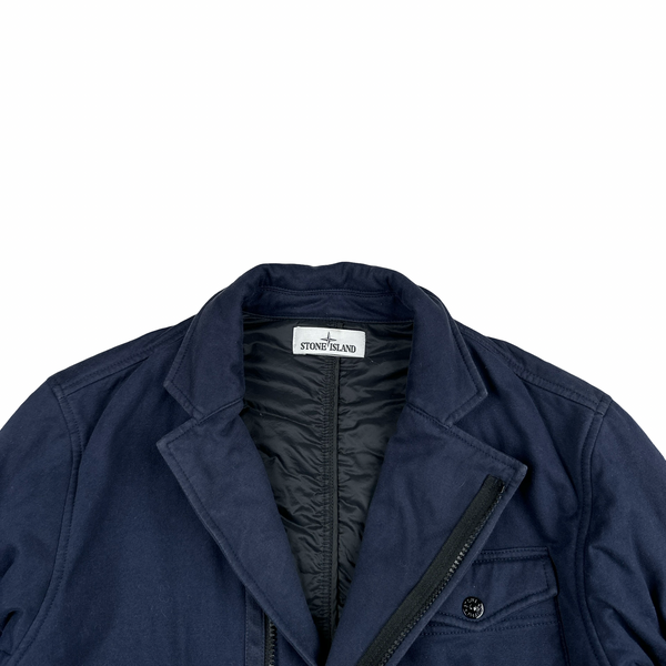 Stone Island 2016 Navy Quilted Multi Pocket Overshirt Jacket - Large
