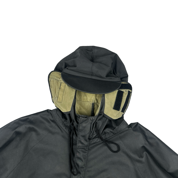 Stone Island 2004 Dark Grey Raso Floccato Riot Mask Sniper Jacket - XXL