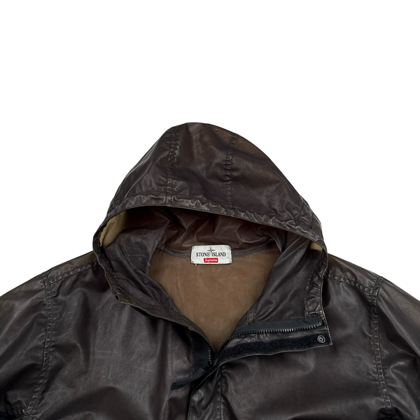 Stone Island Supreme Brown Poly Cover Composite Pullover Jacket - XL