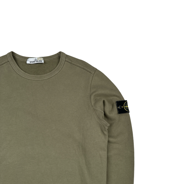 Stone Island 2018 Khaki Cotton Crewneck - Medium