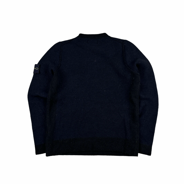 Stone Island 2017 Navy Wool Crewneck Jumper - XS