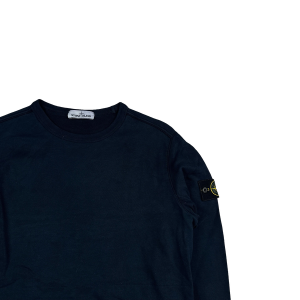 Stone Island Navy Cotton Crewneck Sweatshirt - Medium