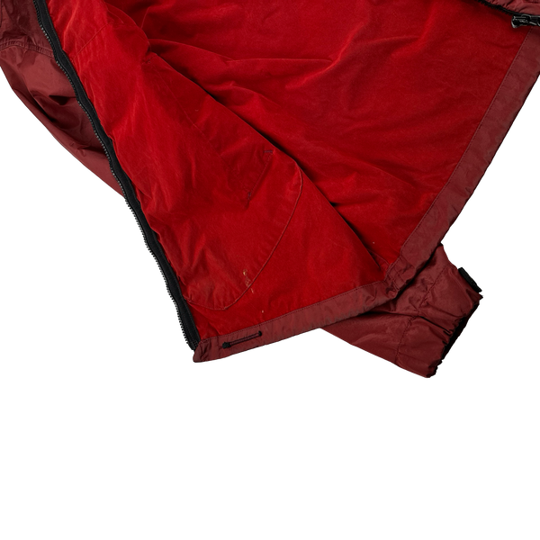 Stone Island 2007 Red Nylon Metal Hooded Jacket - Medium