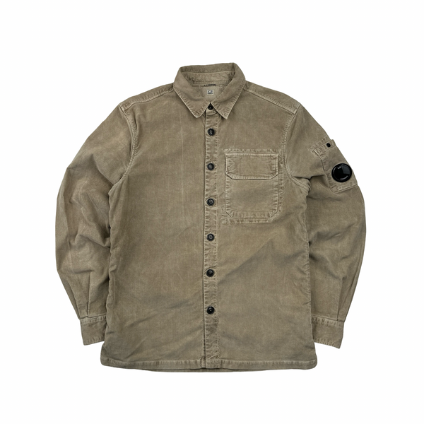 CP Company Beige Corduroy Button Up Shirt - Medium