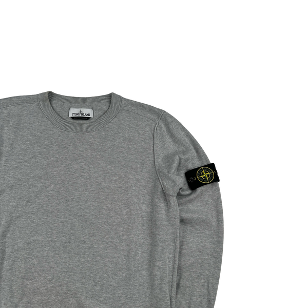Stone Island 2022 Light Grey Knit Crewneck Jumper - Large