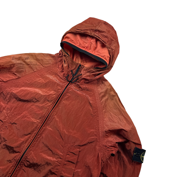 Stone Island 2006 Burnt Red Nylon Metal Shimmer Jacket - XL