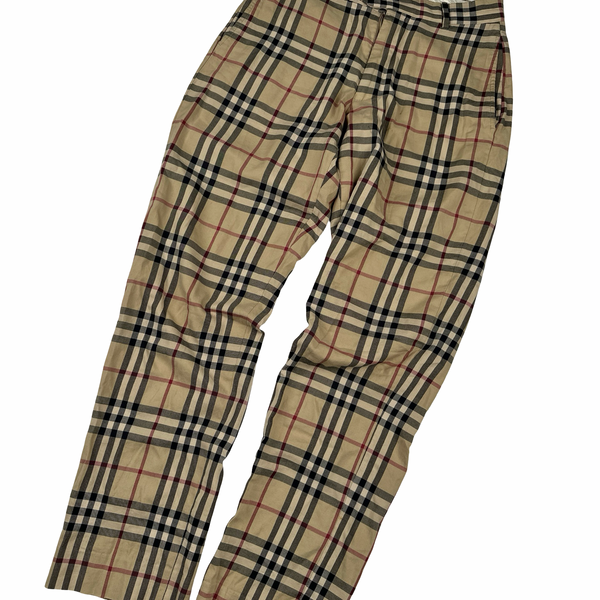Burberry Nova Check Straight Fit Trousers - 30"