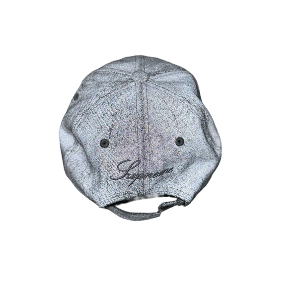 Stone Island X Supreme 2023 Reflective Denim Spellout Cap