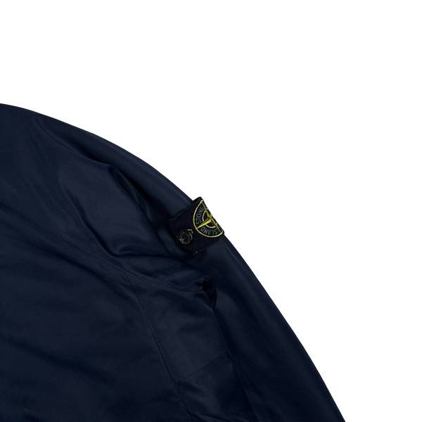Stone Island 2009 Navy Thick Nylon Membrana Jacket - XL