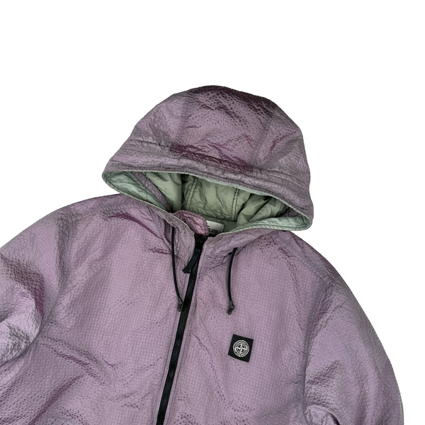 Stone Island Purple Green Lined Poly Colour Frame Weft Primaloft TC Jacket - XL