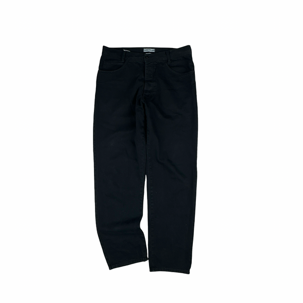 Stone Island 90's Vintage Green Edge Black Denim Jeans - 34"