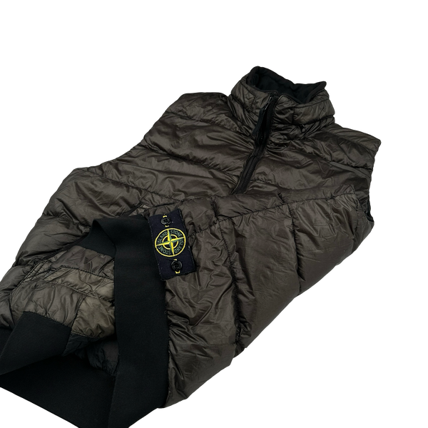 Stone Island 2012 Brown Garment Dyed 30th Anniversary Down Filled Gilet - Medium