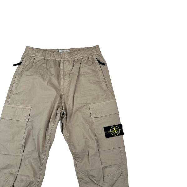 Stone Island Tan Slim Fit Cargo Trousers - 31"