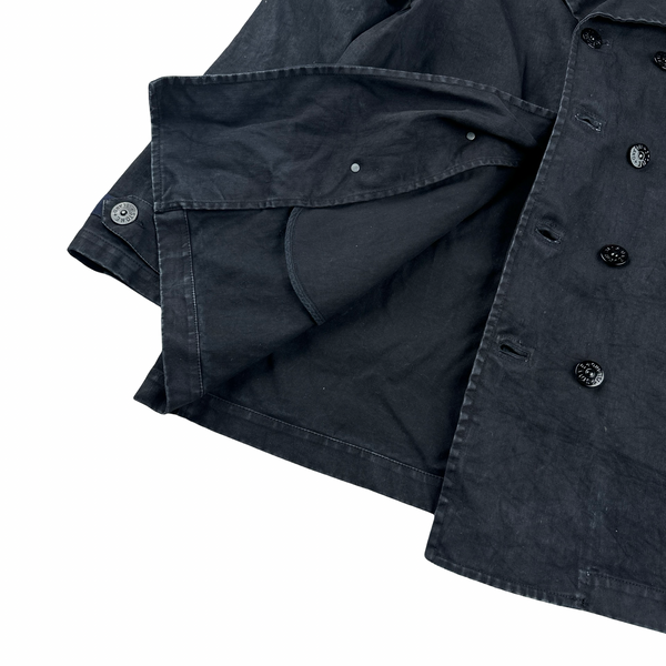 Stone Island 2006 Navy Lino Flax Blend Jacket XXL Mat's Island