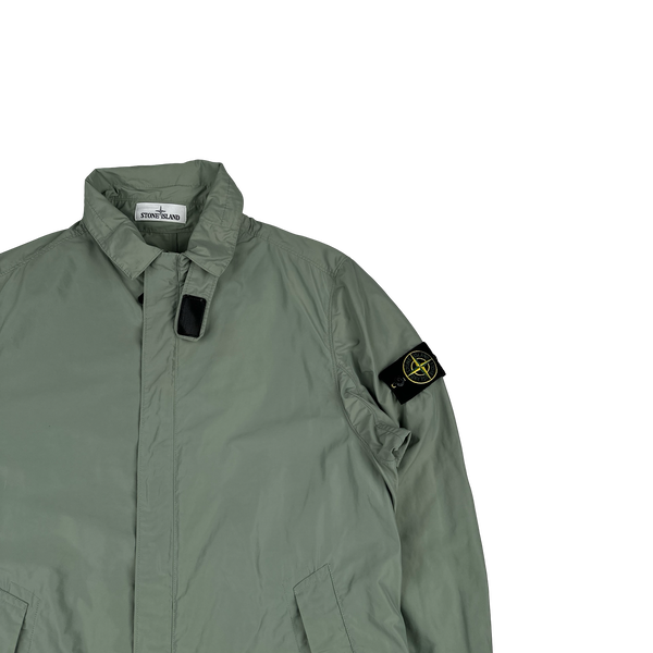Stone Island 2019 Khaki Micro Reps Long Jacket - Medium