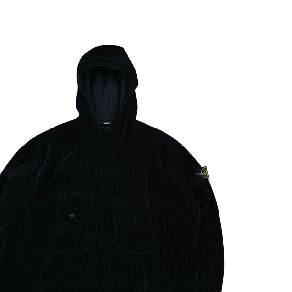 Stone Island 2023 Navy Thick Jumbo Corduroy Pullover Smock - XXL